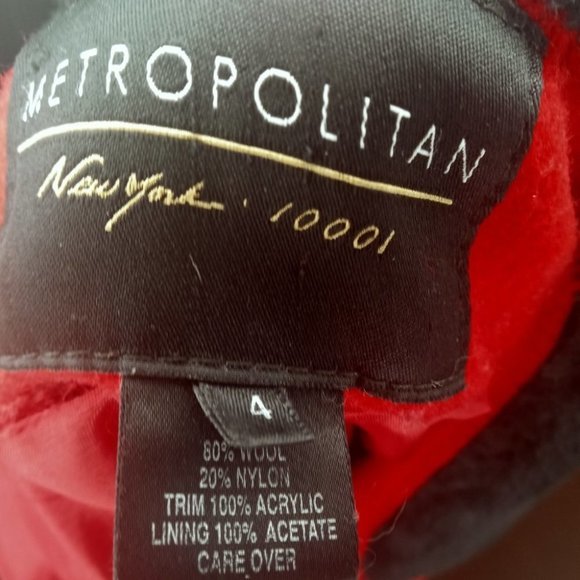 Red Winter Coat Jacket with Faux Fur‎ Collar - Picture 6 of 8